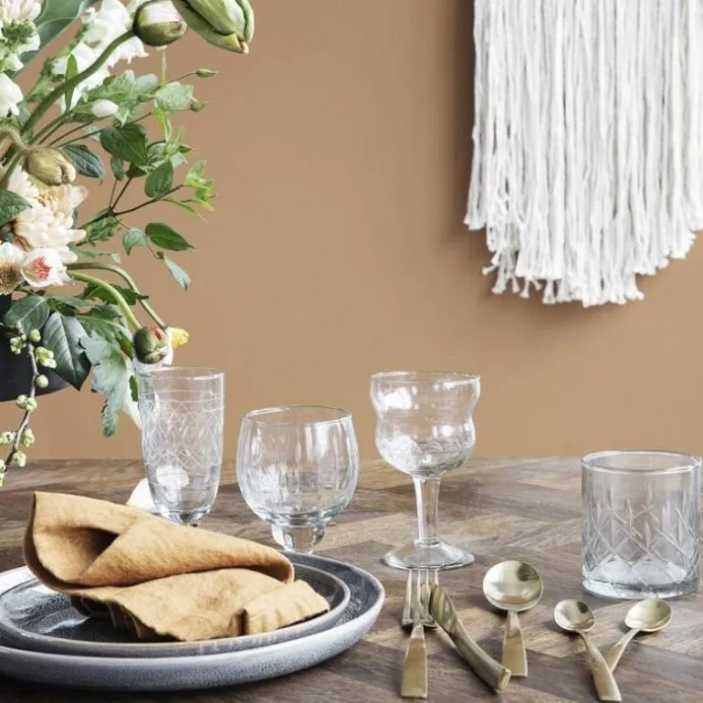 Vintage champagne glas Ø7x20cm - set van 12 stuks