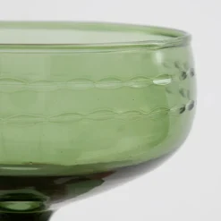 Vintage dessertschaaltjes groen set van 6 stuks - 261600808