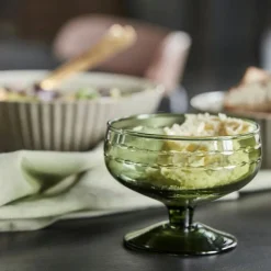 Vintage dessertschaaltjes groen set van 6 stuks - 261600808