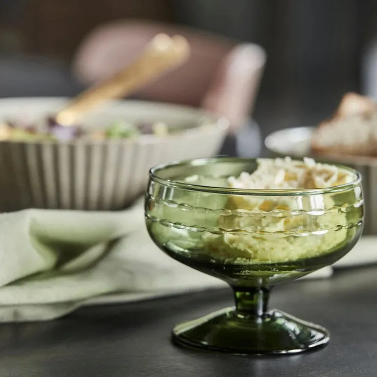 Vintage dessertschaaltjes groen set van 6 stuks - 261600808