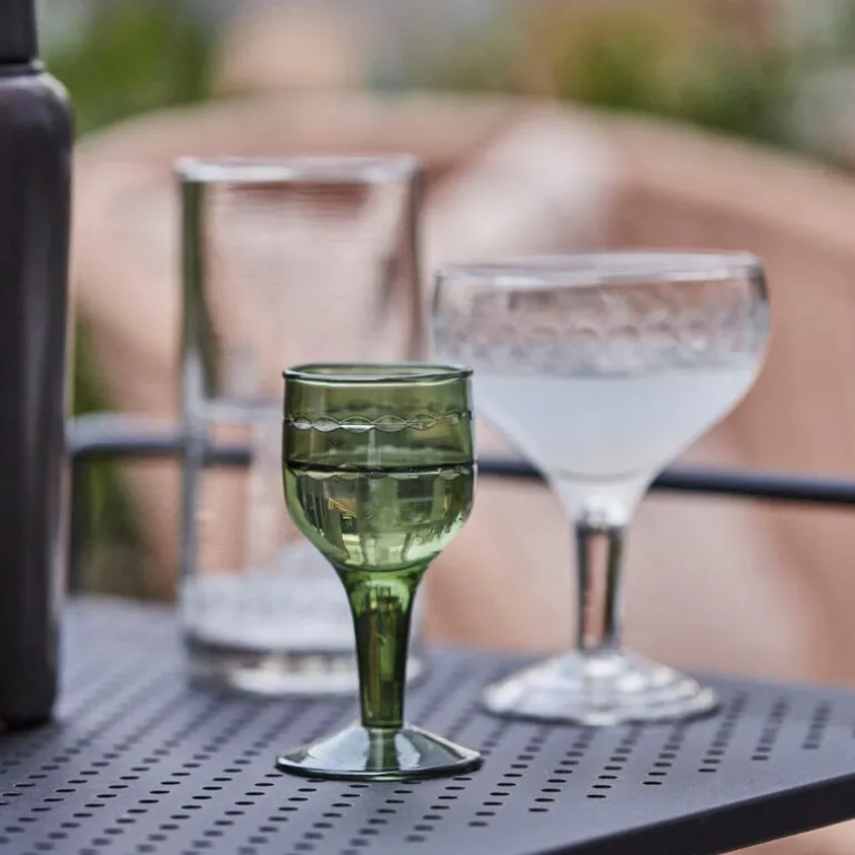 Vintage likeurglazen groen set van 6 stuks - 261600806