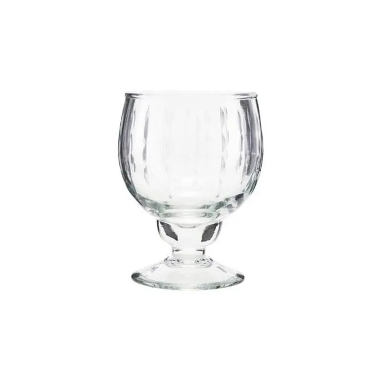 Vintage wit wijnglas Ø7x12,5cm - set van 12 stuks