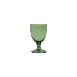 Vintage witte wijnglas groen set van 6 stuks - 261600811