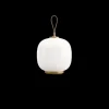 VL 45 radiohus portable lamp brass/glossy pale white glass - 5744171711