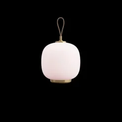 VL 45 radiohus portable lamp brass/glossy pale rose glass - 5744171724
