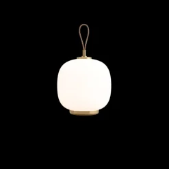 VL 45 radiohus portable lamp brass/glossy pale rose glass - 5744171724