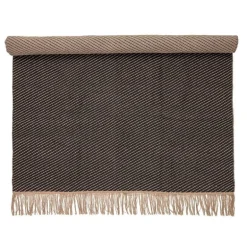 Vloerkleed grijs katoen