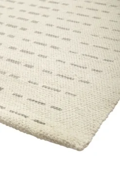 Vloerkleed katoen - wit/grijs