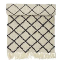 Vloerkleed naturel wol 200x70cm