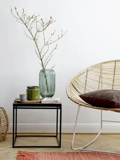 Vloerkleed oranje wol 120x60cm