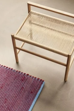 Vloerkleed wol - blauw/bordeaux