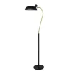 Vloerlamp zwart metaal met gold finish