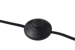 Vloerlamp zwart metaal met gold finish