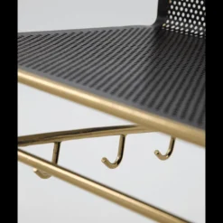 Wally wandplank antiek messing/zwart - 900000268