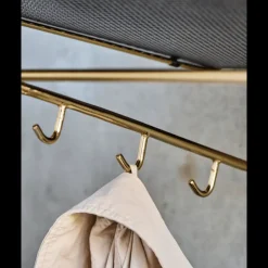 Wally wandplank antiek messing/zwart - 900000268