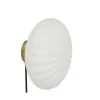 Wandlamp metaal/glas - messing/opal