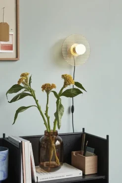 Wandlamp metaal/glas - messing