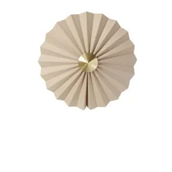 Wandlamp textiel metaal - zand/messing