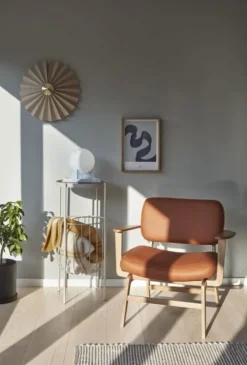 Wandlamp textiel metaal - zand/messing