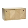 Wandmeubel eikenhout met deuren