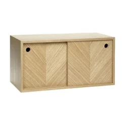 Wandmeubel eikenhout met deuren