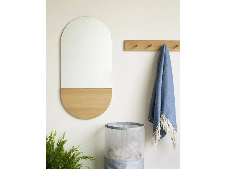 Wandspiegel eikenhout