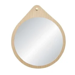 Wandspiegel rond eikenhout - naturel
