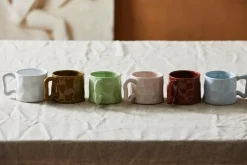 Wasabi mokken lichtgroen set van 6 stuks - 6966