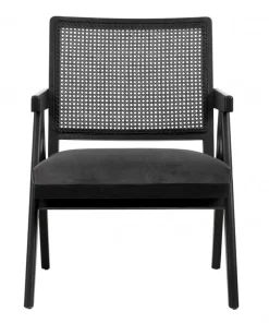 Wickerwork stoel - zwart /grijs