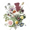 Wilde bloemen behangcirkel SC-062 ø142,5cm
