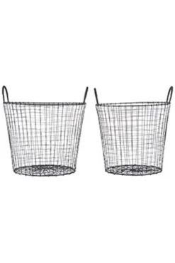 Wire set van 3 manden zwart