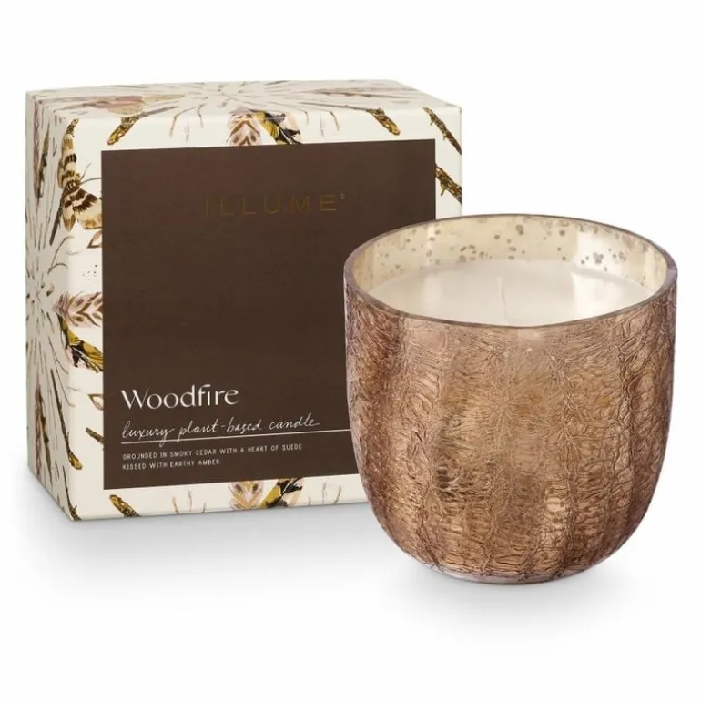 Woodfire crackle kaars bruin - 4628411900