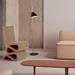 Yuh staande lamp messing/zwart - 5744162678