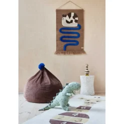 Zitzak corduroy poef choco - M107220